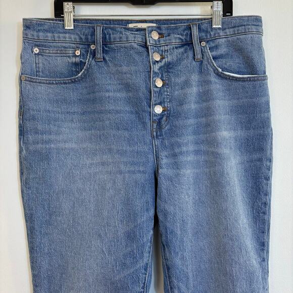 Madewell Cali Demi Boot Jeans Size 32 Dory Wash Comfort Stretch High Rise Crop - Picture 6 of 16